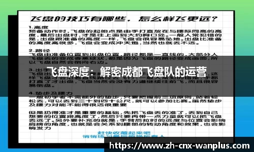 飞盘深度：解密成都飞盘队的运营